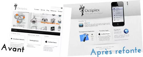 Avant / après — refonte de charte graphique par SylvieMdesigner — ACD-INC